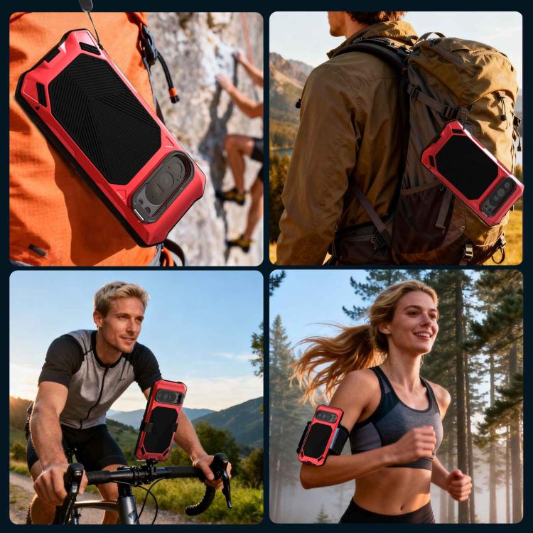 For Google Pixel 9/9 Pro/10/10 Pro Metal Armor Construction IP65 Waterproof Magnetic Phone Case