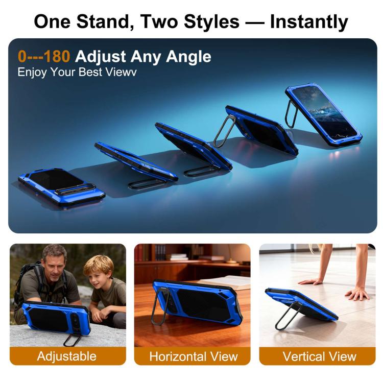 For Google Pixel 9/9 Pro/10/10 Pro Metal Armor Construction IP65 Waterproof Magnetic Phone Case