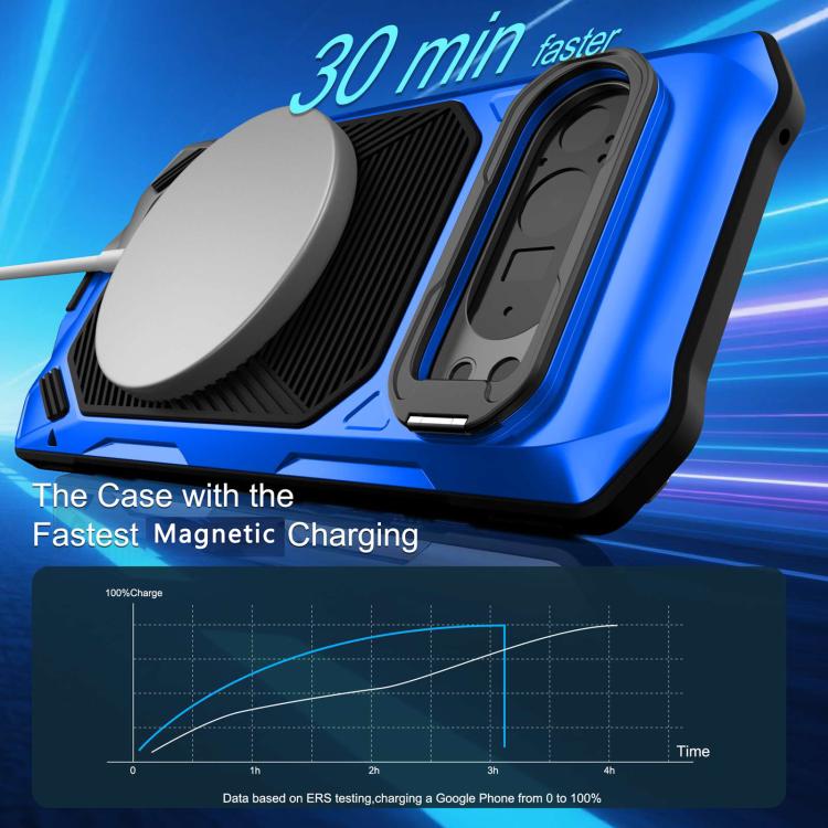 For Google Pixel 9/9 Pro/10/10 Pro Metal Armor Construction IP65 Waterproof Magnetic Phone Case