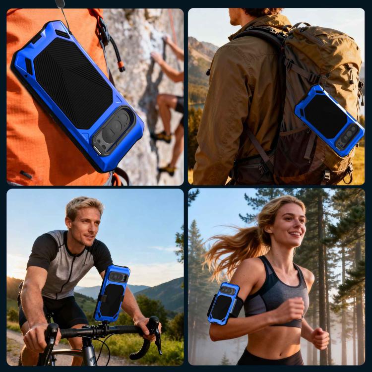 For Google Pixel 9/9 Pro/10/10 Pro Metal Armor Construction IP65 Waterproof Magnetic Phone Case