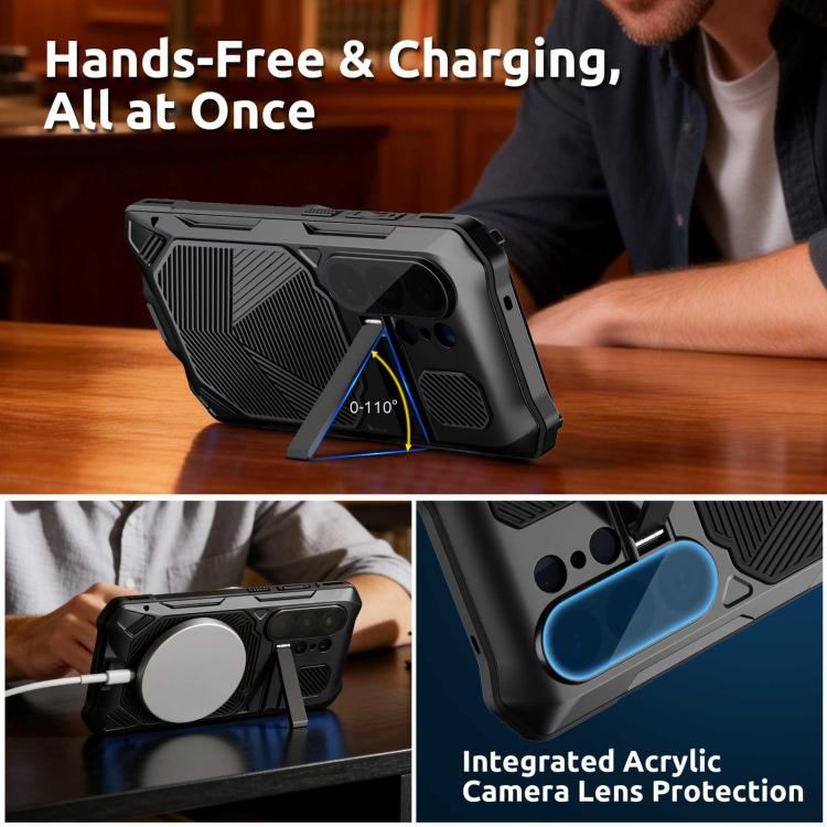 For Samsung Galaxy S26 Ultra 5G Metal Armor Construction IP65 Waterproof Magnetic Phone Case