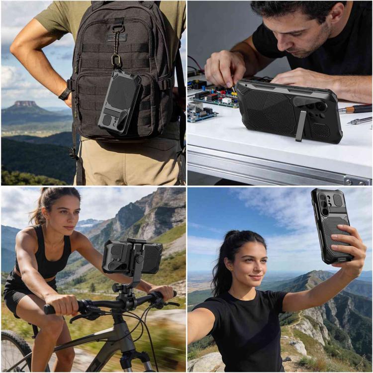 For Samsung Galaxy S26 Ultra 5G Metal Armor Construction IP65 Waterproof Magnetic Phone Case