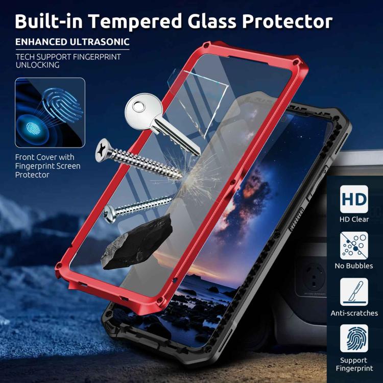 For Samsung Galaxy S26 Ultra 5G Metal Armor Construction IP65 Waterproof Magnetic Phone Case
