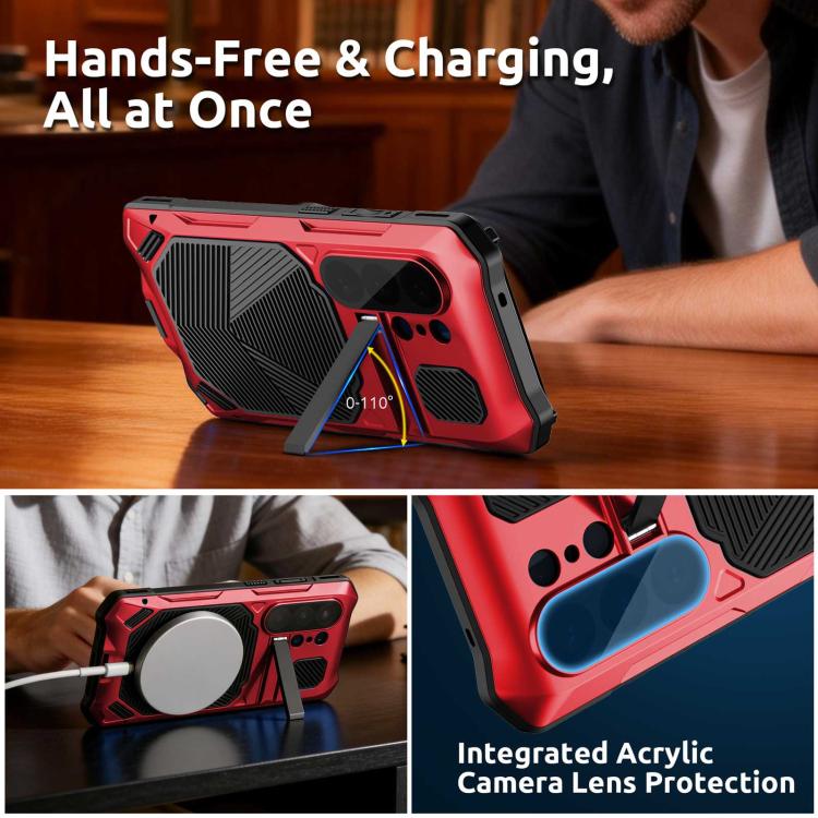 For Samsung Galaxy S26 Ultra 5G Metal Armor Construction IP65 Waterproof Magnetic Phone Case