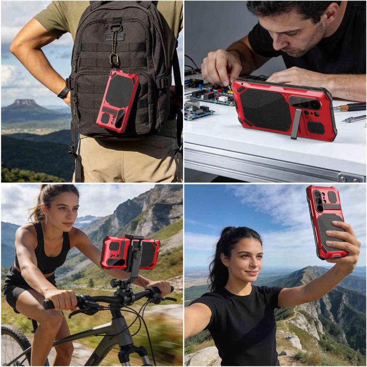 For Samsung Galaxy S26 Ultra 5G Metal Armor Construction IP65 Waterproof Magnetic Phone Case