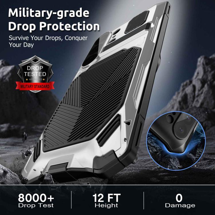 For Samsung Galaxy S26 Ultra 5G Metal Armor Construction IP65 Waterproof Magnetic Phone Case