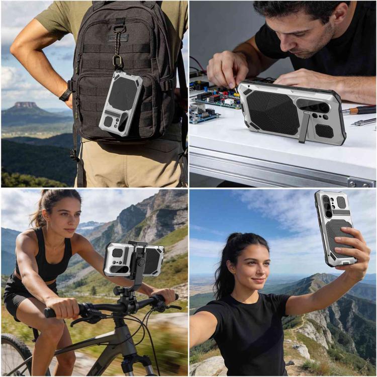 For Samsung Galaxy S26 Ultra 5G Metal Armor Construction IP65 Waterproof Magnetic Phone Case