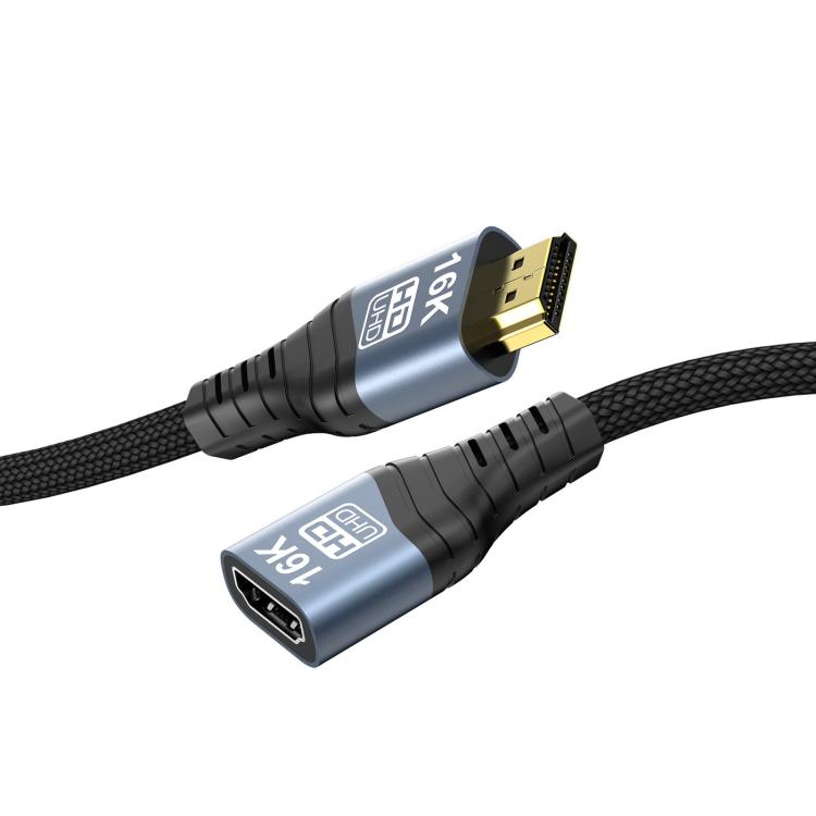 WG236 HDMI 2.2 Male to HDMI 2.2 Female 16K 60HZ HD Adapter Cable, Length:1m