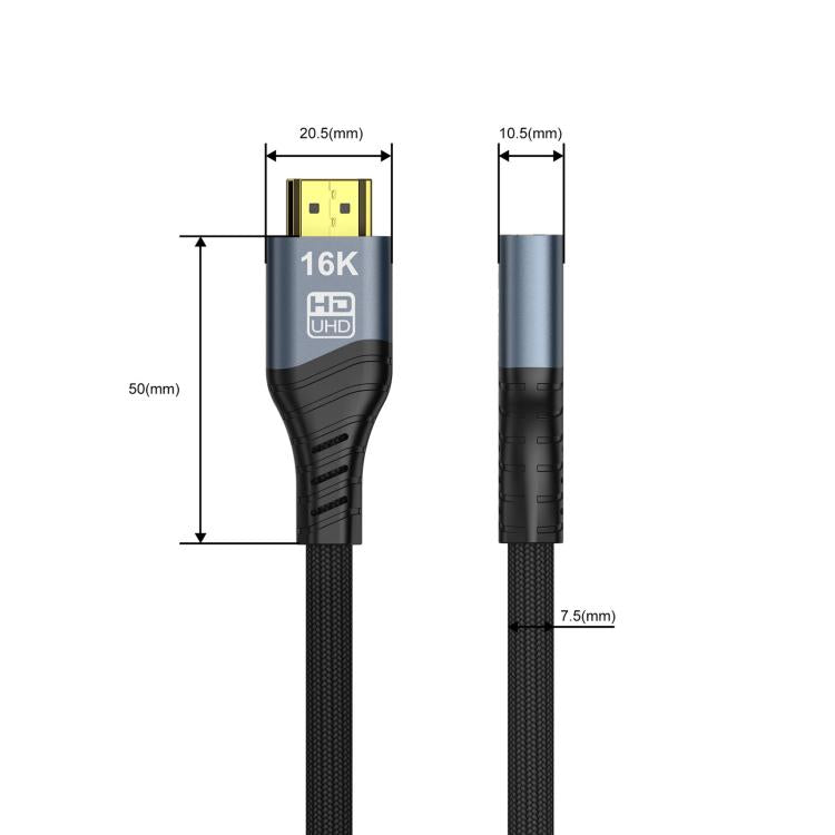 WG236 HDMI 2.2 Male to HDMI 2.2 Female 16K 60HZ HD Adapter Cable, Length:1m