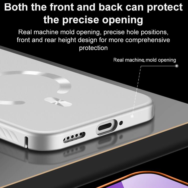 For vivo X300 Ice Crystal Solid Color U-Shaped Magnetic Invisible Lens Holder Frosted Phone Case