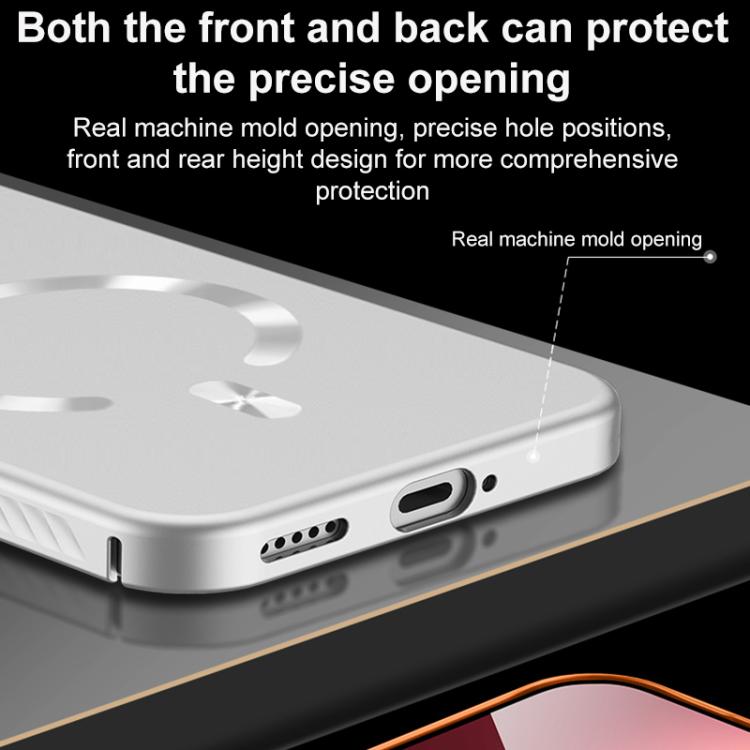 For OPPO Find X9 Ice Crystal Solid Color U-Shaped Magnetic Invisible Lens Holder Frosted Phone Case