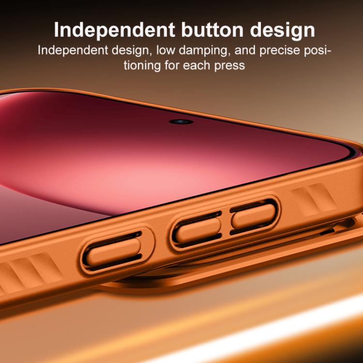 For OPPO Find X9 Pro Ice Crystal Solid Color U-Shaped Magnetic Invisible Lens Holder Frosted Phone Case