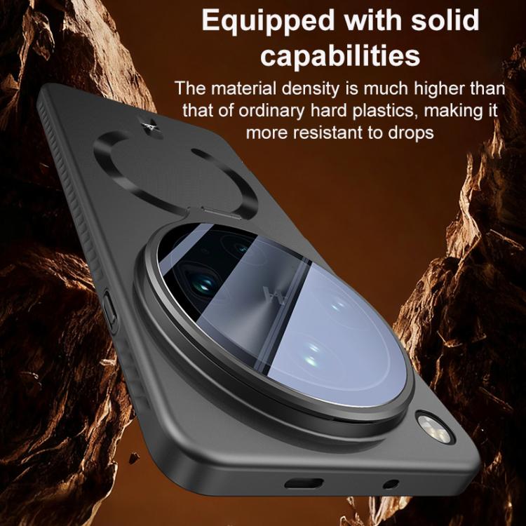For OPPO Find X9s Pro 5G Ice Crystal Solid Color U-Shaped Magnetic Invisible Lens Holder Frosted Phone Case