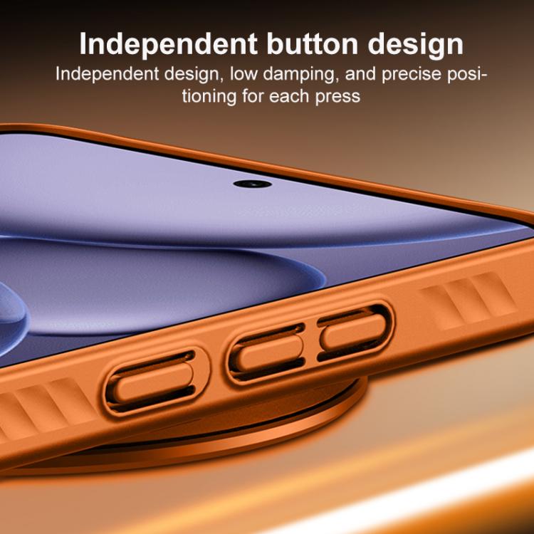 For OPPO Find X9s Pro 5G Ice Crystal Solid Color U-Shaped Magnetic Invisible Lens Holder Frosted Phone Case