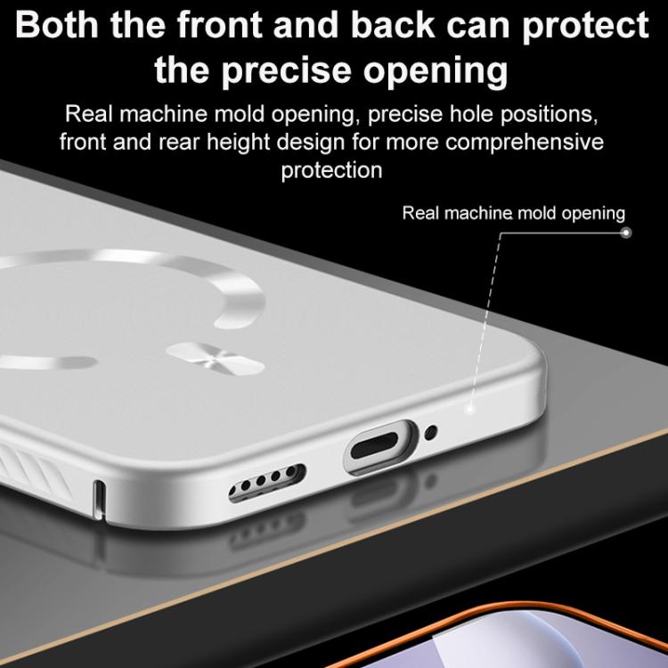 For OPPO Find X9s Pro 5G Ice Crystal Solid Color U-Shaped Magnetic Invisible Lens Holder Frosted Phone Case