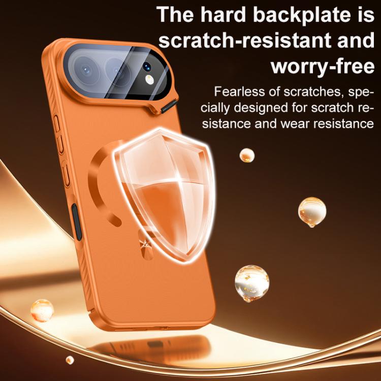 For Honor 500 Pro Global 155.8mm Ice Crystal Solid Color U-Shaped Magnetic Invisible Lens Holder Frosted Phone Case