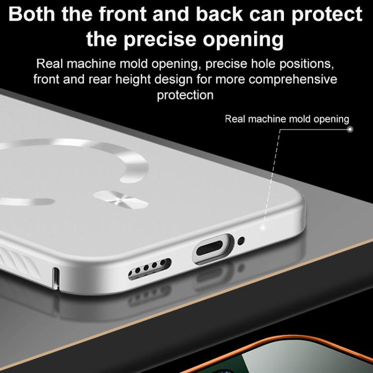For Huawei nova 15 Pro Ice Crystal Solid Color U-Shaped Magnetic Invisible Lens Holder Frosted Phone Case