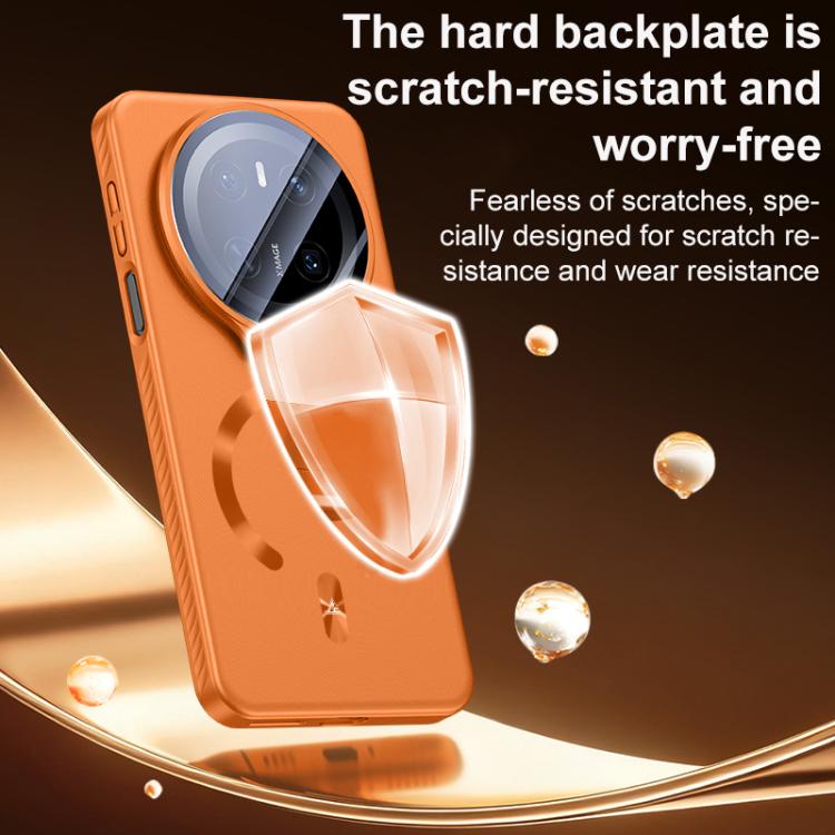 For Huawei Mate 70 Ice Crystal Solid Color U-Shaped Magnetic Invisible Lens Holder Frosted Phone Case