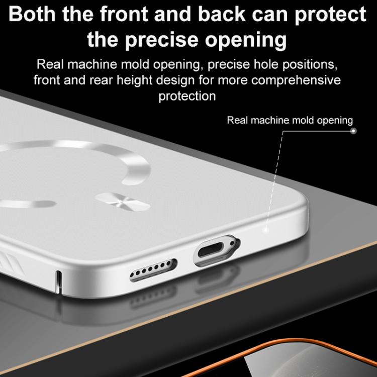 For Huawei Mate 70 Air 5G Ice Crystal Solid Color U-Shaped Magnetic Invisible Lens Holder Frosted Phone Case