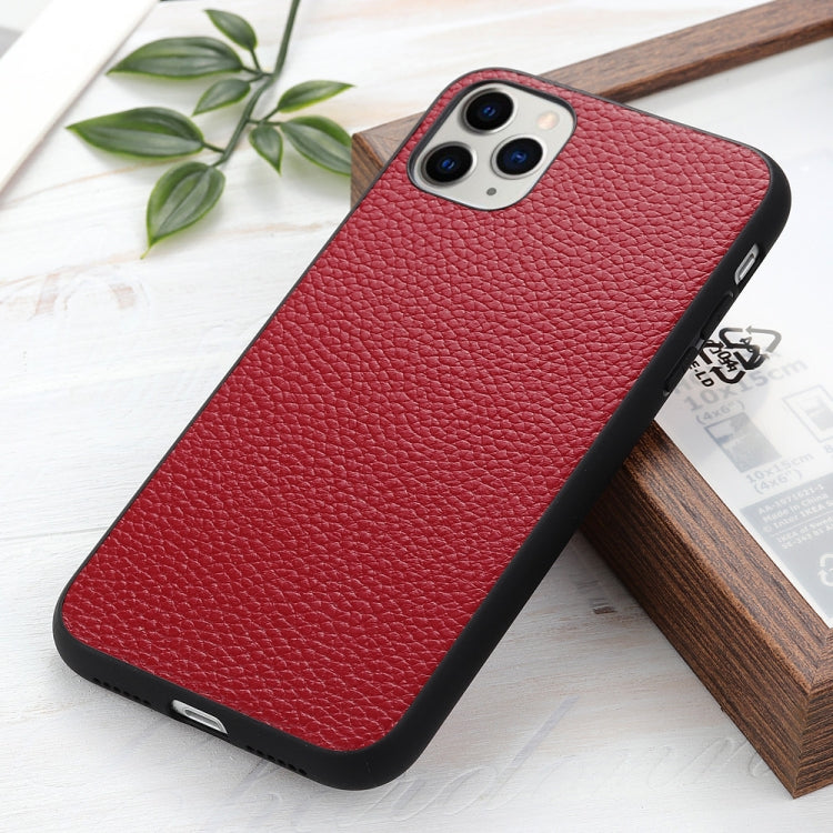 For iPhone 12 mini Litchi Texture Genuine Leather Folding Protective Case