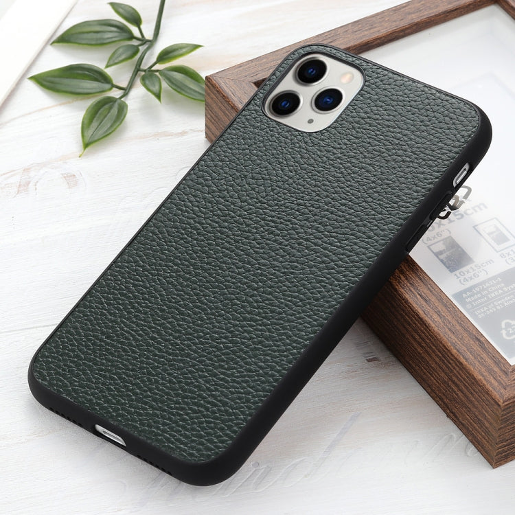 For iPhone 12 mini Litchi Texture Genuine Leather Folding Protective Case