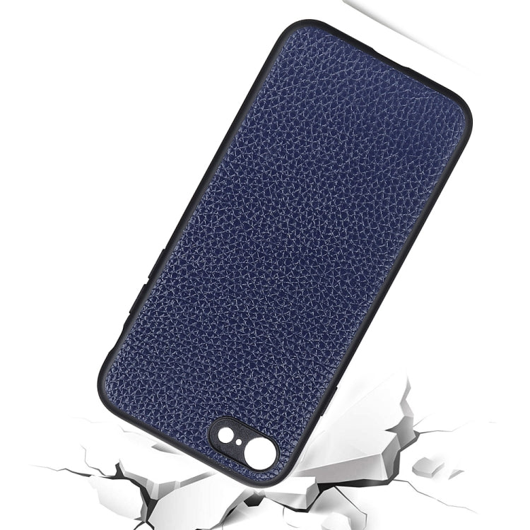 For iPhone 8 / 7 Litchi Texture Genuine Leather Folding Protective Case