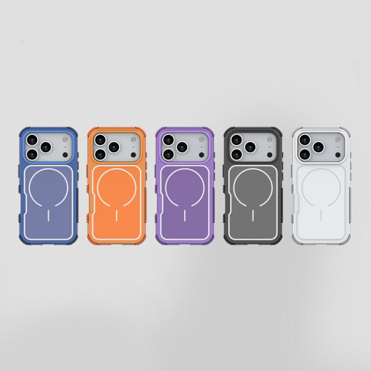 For iPhone 17 Pro Max Detachable Back Panel Aluminum Alloy Frame Shockproof Magnetic Phone Case