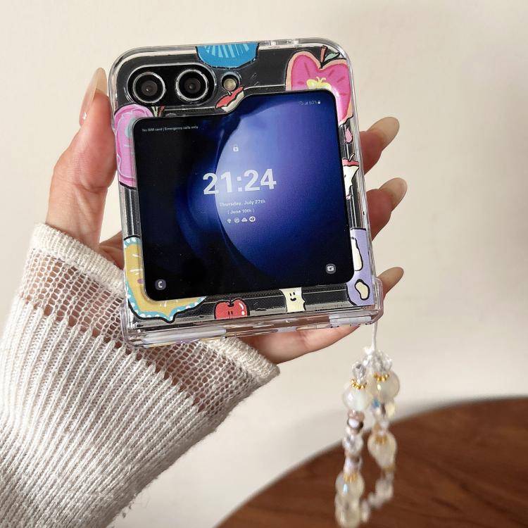 For Samsung Galaxy Z Flip7 5G Painted Apple Pattern Shockproof Phone Case