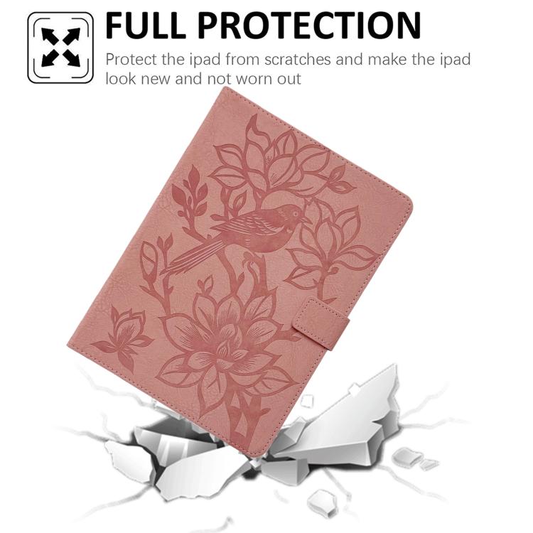 For iPad Air 13 2026 / 2025 / 2024 Magpie Embossed Vegan Leather Smart Tablet Case