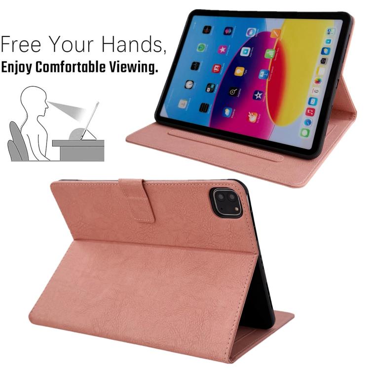 For iPad Pro 13 2025 / 2024 Magpie Embossed Vegan Leather Smart Tablet Case