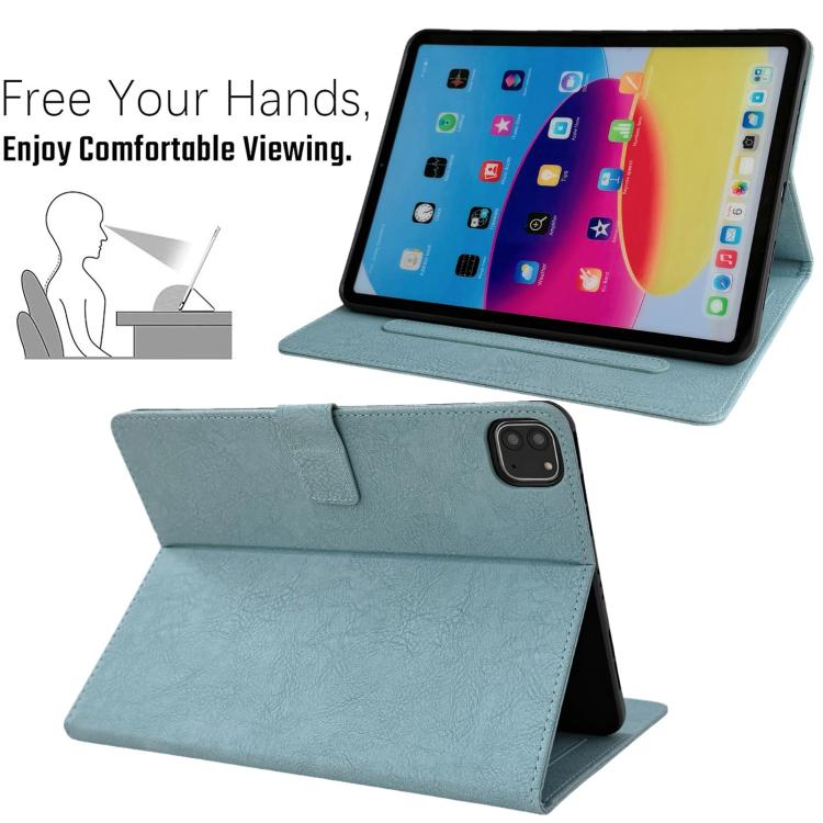 For iPad Pro 13 2025 / 2024 Magpie Embossed Vegan Leather Smart Tablet Case
