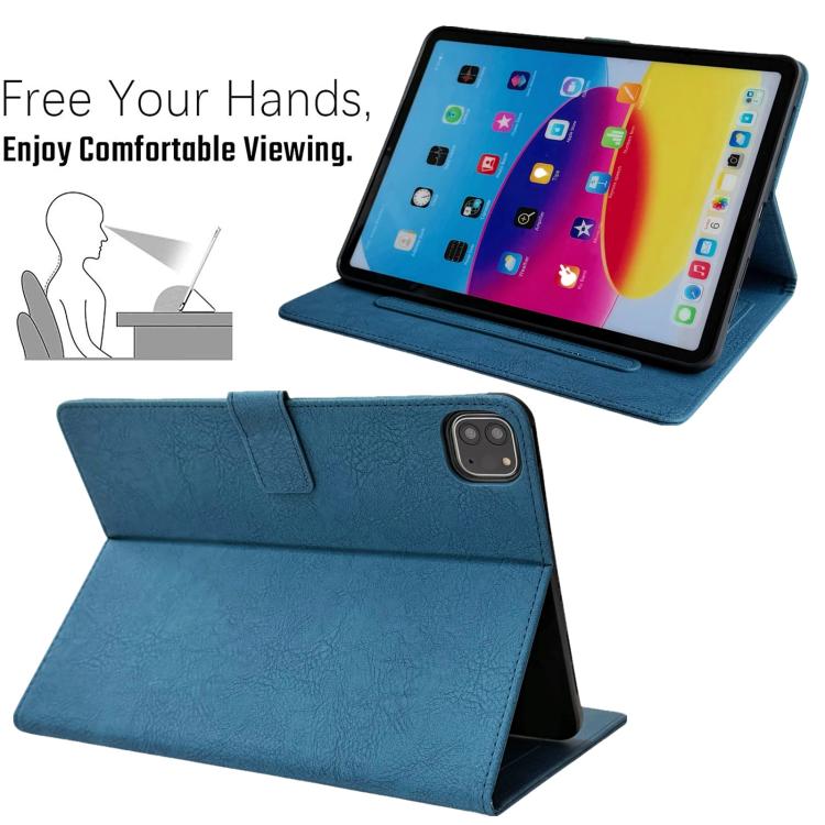 For iPad Pro 13 2025 / 2024 Magpie Embossed Vegan Leather Smart Tablet Case