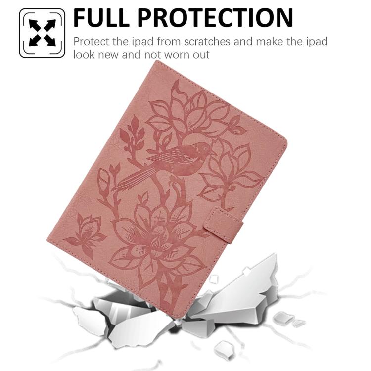 For iPad Pro 11 2025 / 2024 Magpie Embossed Vegan Leather Smart Tablet Case