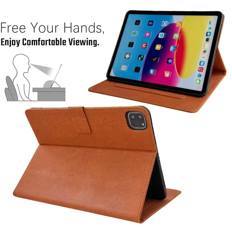 For iPad Pro 11 2025 / 2024 Magpie Embossed Vegan Leather Smart Tablet Case
