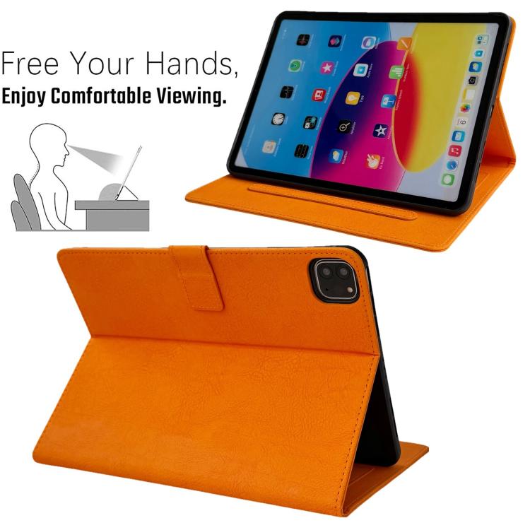 For iPad Pro 11 2025 / 2024 Magpie Embossed Vegan Leather Smart Tablet Case
