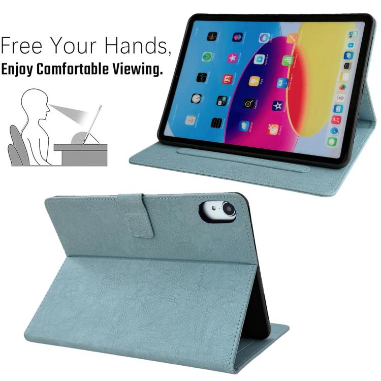 For iPad 2025 / 2022 Magpie Embossed Vegan Leather Smart Tablet Case