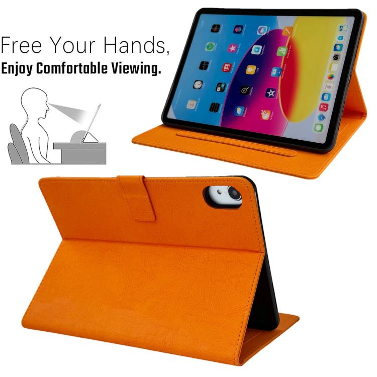For iPad 2025 / 2022 Magpie Embossed Vegan Leather Smart Tablet Case