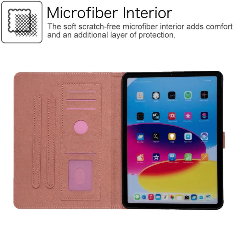 For iPad mini 2024 / mini 6 Magpie Embossed Vegan Leather Smart Tablet Case