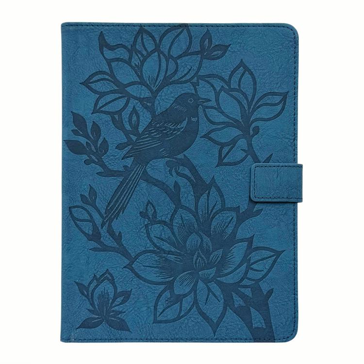 For iPad mini 2024 / mini 6 Magpie Embossed Vegan Leather Smart Tablet Case
