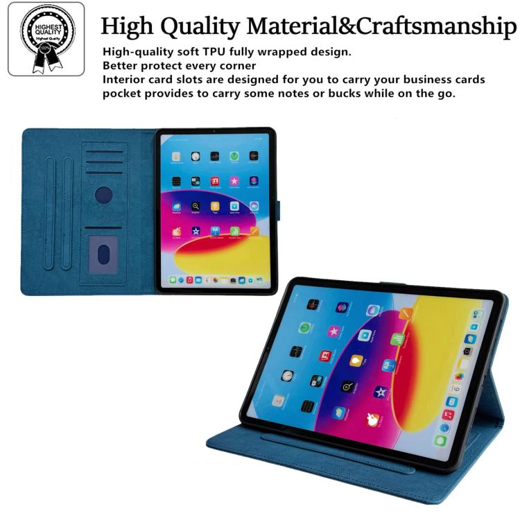 For iPad mini 2024 / mini 6 Magpie Embossed Vegan Leather Smart Tablet Case