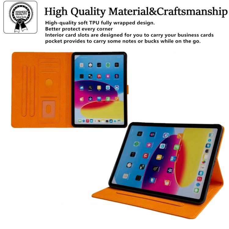 For iPad mini 2024 / mini 6 Magpie Embossed Vegan Leather Smart Tablet Case
