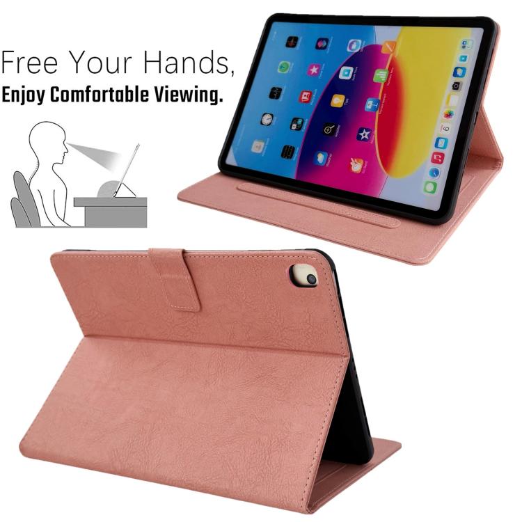 For iPad 10.2 2021 / Air 10.5 Magpie Embossed Vegan Leather Smart Tablet Case