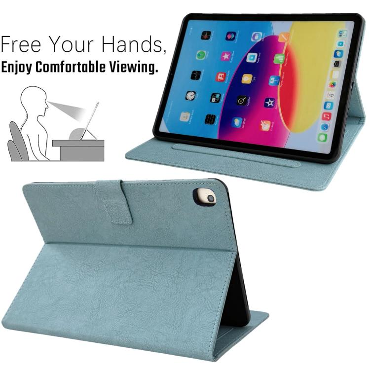 For iPad 10.2 2021 / Air 10.5 Magpie Embossed Vegan Leather Smart Tablet Case