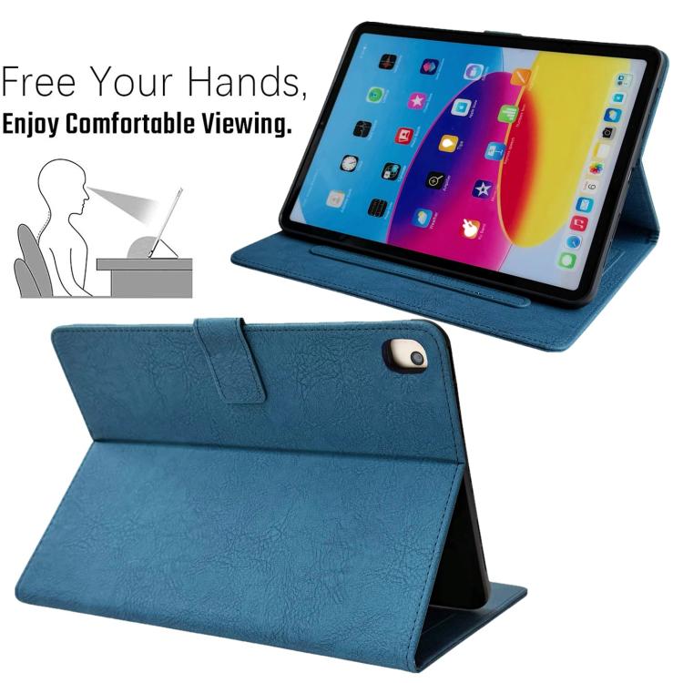 For iPad 10.2 2021 / Air 10.5 Magpie Embossed Vegan Leather Smart Tablet Case