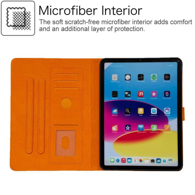 For iPad 10.2 2021 / Air 10.5 Magpie Embossed Vegan Leather Smart Tablet Case