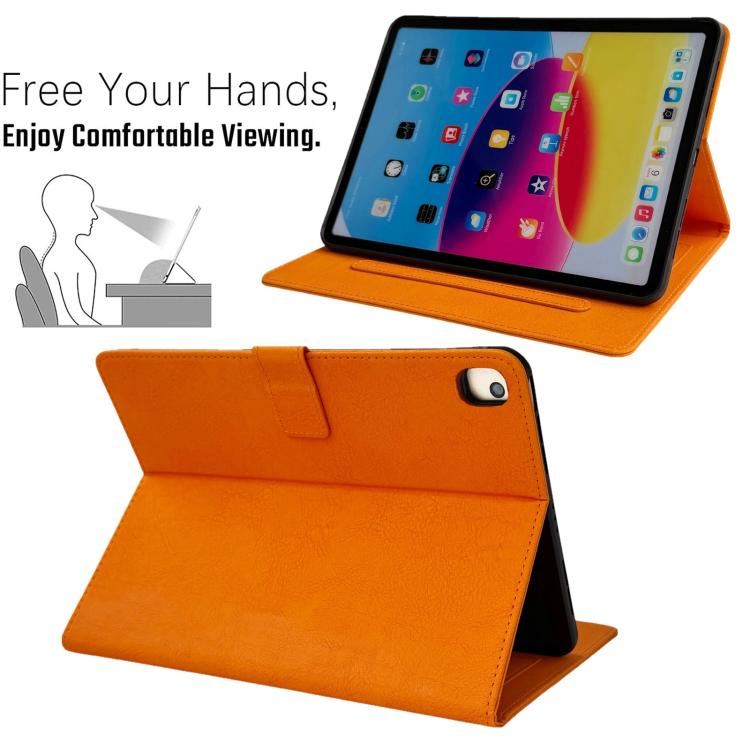 For iPad 10.2 2021 / Air 10.5 Magpie Embossed Vegan Leather Smart Tablet Case