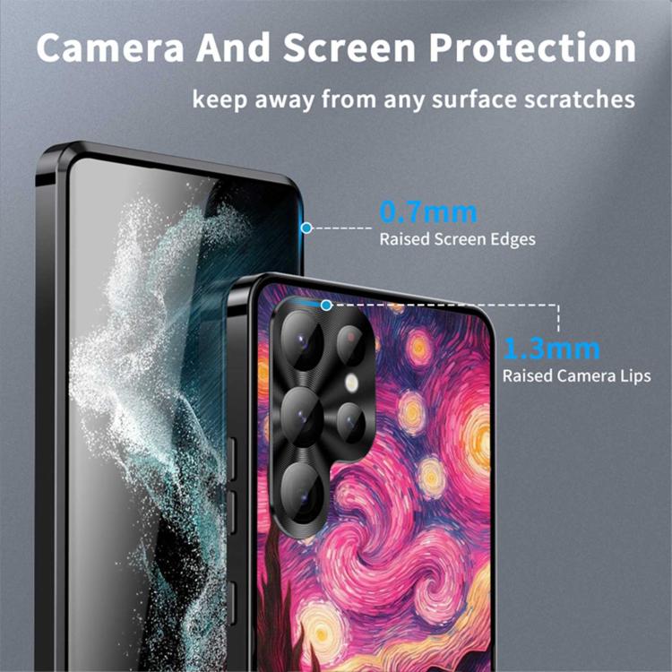 For Samsung Galaxy S26 Ultra 5G Metal Frame UA Color Printed Magnetic Shockproof Phone Case
