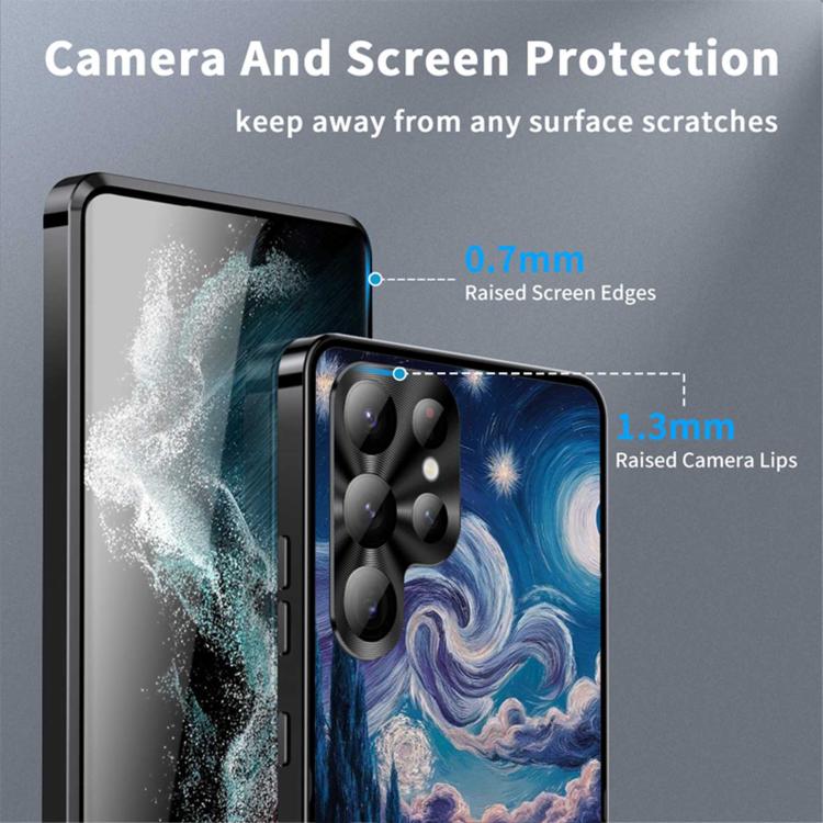 For Samsung Galaxy S26 Ultra 5G Metal Frame UA Color Printed Magnetic Shockproof Phone Case