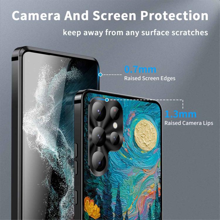 For Samsung Galaxy S26 Ultra 5G Metal Frame UA Color Printed Magnetic Shockproof Phone Case