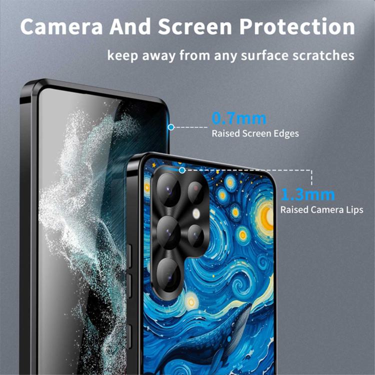 For Samsung Galaxy S26 Ultra 5G Metal Frame UA Color Printed Magnetic Shockproof Phone Case